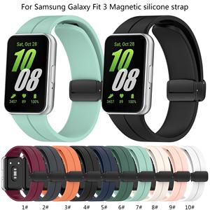 Per <span class=keywords><strong>Galaxy</strong></span> FIT3 forte fibbia magnetica pieghevole cinturino in silicone per Samsung orologio <span class=keywords><strong>Galaxy</strong></span> misura 3 R390 - Product Image 2