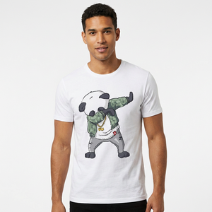 Men's <b>Slim</b> <b>Fit</b> Graphic T <b>Shirt</b> 160GSM Cotton Custom Print Private Label OEM - Product Image 1