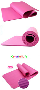 Tapis de yoga et de Pilates NBR de 10 mm d'épaisseur avec sac de transport, facile à nettoyer, haute résilience, 24 % de caoutchouc - Product Image 4