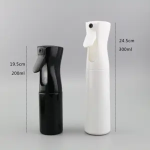 Bomba de névoa de água contínua baber, frasco de spray para cabelo com logotipo personalizado, produtos para névoa de cabelo, 2/300ml