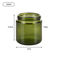 Bocaux en verre personnalisés de 4 oz (100 ml) pour bougies, contenants ronds vides avec bouchon à vis pour la fabrication de bougies