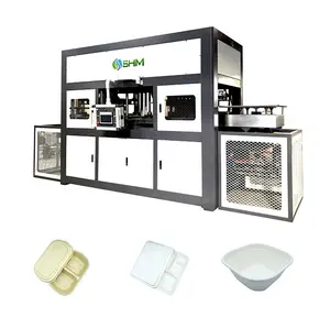 Fully automatic biodegradable sugarcane paper pulp tableware making machine/pulp molding machinery business 2023 machine