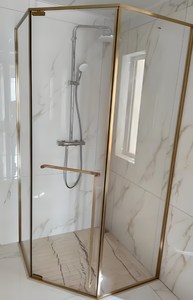 Prix <span class=keywords><strong>de</strong></span> gros, vente directe d'usine, cabine <span class=keywords><strong>de</strong></span> <span class=keywords><strong>douche</strong></span> coulissante sans cadre personnalisée avec design carré et plateau en pierre artificielle - Product Image 3