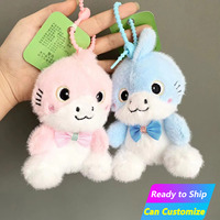 Vente en gros de jouets en peluche dinosaures personnalisés avec nœud, porte-clés, adorables petits animaux, accroches-sacs d'école, accessoires décoratifs, cadeaux
