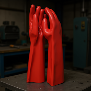 Guantes de Algodón Recubiertos de PVC, 10 Unidades, 27 cm de Longitud, para Uso Industrial - Product Image 3