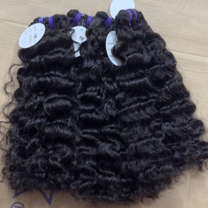 Paquet de cheveux humains du Vietnam bruts en gros, <span class=keywords><strong>tissage</strong></span> de faisceaux de cheveux vierges à cuticule alignée, extensions de cheveux humains à double trame - Product Image 2