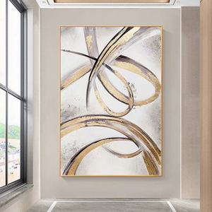 Peinture à l'huile abstraite peinte à la main par un artiste, toile murale pour salon moderne, hôtel, décoration minimaliste - Product Image 4