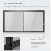 Fenêtre coulissante en aluminium avec verre trempé à isolation thermique, ouverture automatique, design postmoderne, ouverture verticale, pour balcon
