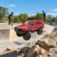Voiture télécommandée RC Rock Crawler SUV 4x4 tout-terrain avec pneu de secours et phares antibrouillard, homologuée EN71 CE