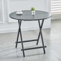 Table pliante ronde en bois de conception moderne et bon marché, table à manger pliante en bois