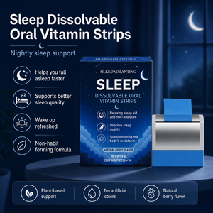 OEM ODM Aide au sommeil personnalisée pour femmes : GABA, Mélatonine, Soutien cérébral rapide, Relaxation, Végétalien, Halal, Bandes orales à dissolution rapide pour le sommeil - Product Image 5