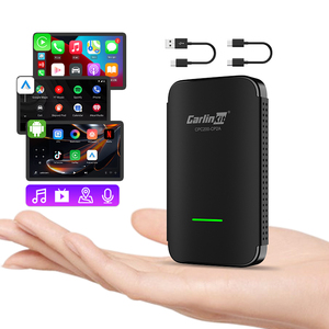 กล่องแอนดรอยด์ 3 in 1 รองรับ Carplay <span class=keywords><strong>16GB</strong></span> อะแดปเตอร์ไร้สาย Android Auto Carlinkit อะแดปเตอร์วิดีโออัจฉริยะสำหรับ <span class=keywords><strong>iPhone</strong></span> ดู Youtube ในรถยนต์ - Product Image 1