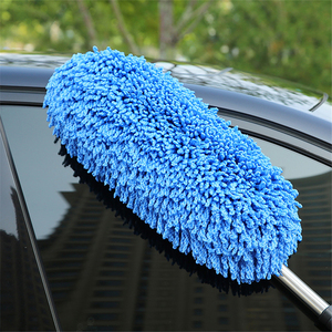 Cepillo de microfibra azul 3 en 1 para lavado de coches, cepillo de limpieza suave de mango largo para coches y ruedas - Product Image 2