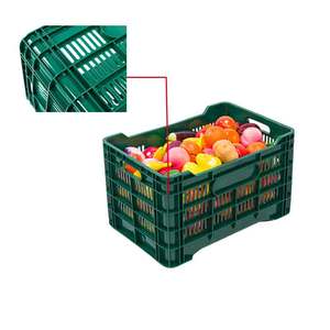 กล่องเก็บผักผลไม้แบบตาข่ายพลาสติก กล่องขนย้าย กล่องใส่ของ รีไซเคิลได้ ซ้อนกันได้ สำหรับเก็บของทางการเกษตร - Product Image 2