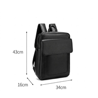 Sac à dos pour ordinateur portable en cuir reconstitué de haute qualité, vente directe d'usine, nouveau modèle, luxe discret, pour hommes d'affaires et voyageurs