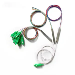 Mikro çelik boru tipi optik fiber PLC splitter 1:2 1:4 1:8 1:16 1:32 1:64