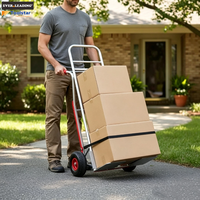 Chariot à main portable en aluminium de 110 kg avec poignée, protections de cadre, roues pneumatiques, personnalisable OEM, léger, pour sacs (Poudre)