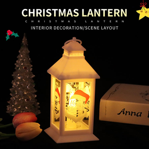 <strong>Hanging</strong> <strong>Lantern</strong> Classic <strong>Christmas</strong> Light Xmas Santa Table Lamp Ornament LED Flicker Candle Decorations Gifts Outdoor Lighting - Product Image 4