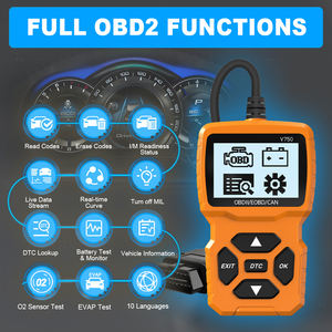 Nova Laranja V750 OBD2 Scanner 12V Leitor De Código De Diagnóstico Do Carro com Função Do Analisador Do Motor - Product Image 2