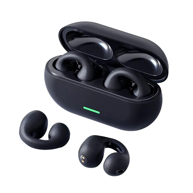 New T75 BT 5.3 Wireless Bone Conduction Ear-Clip Headphones HD Music Call Sports Headset Noise Canceling Earbuds Gaming Earphone