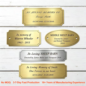 Plaques nominatives professionnelles en laiton couleur or et étiquettes autocollantes gravées, estampées ou imprimées en métal pour la commémoration des pièces <span class=keywords><strong>de</strong></span> monnaie - Product Image 1