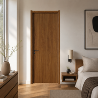 Porte intérieure en teck architectural sur mesure, à âme tubulaire, insonorisée, silencieuse, avec serrure magnétique, pour appartement