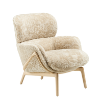Fauteuil inclinable moderne en velours confortable avec ottoman, chaise d'appoint en bois pour salon, idéal pour la détente - Vente en gros