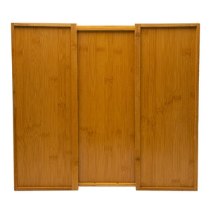 Bamboo Cutlery <b>Storage</b> <b>Box</b> Rectangular Foldable Drawer Organizer <b>Kitchen</b> Knife Fork Tray - Product Image 3