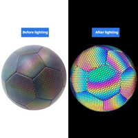 Ballon de football LED lumineux taille 5, ballon d'entraînement nocturne, écologique, intérieur/extérieur, activé par l'impact, étanche, cadeau