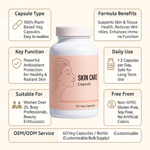 Suplementos veganos para el acné, cápsulas de limpieza de acné de 60 unidades para piel grasa, producto de belleza para blanqueamiento de adultos, mejora de manchas oscuras - Product Image 4