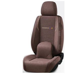Housse de siège de voiture 5 pièces en cuir Nappa respirant toutes saisons, style professionnel/luxe, en lin, kits intérieurs élégants universels - Product Image 6