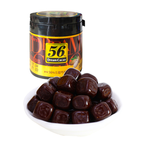 Vente en gros de Corée Lotte Chocolat noir 82% boules de bonbons Snacks exotiques dans le genre de chocolat