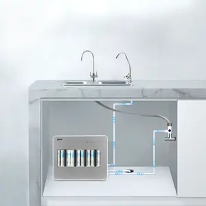 Cartucho de filtro de água alcalina, cartucho de filtro de água para bancada doméstico com 5 estágios