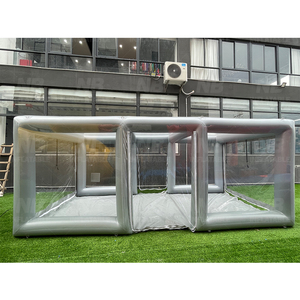 Gray <b>Inflatable</b> <b>Car</b> Wash Tent Your Private Outdoor Auto Spa for Mess Free Detailing Waterproof and UV Resistant <b>Inflatable</b> Tents - Product Image 5