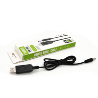 Cantell - Cable Convertidor de Voltaje USB de 5 V CC a 9 V/12 V CC, USB 2.0 Macho a Conector Macho de 5.5*2.1 mm, Sin Luz