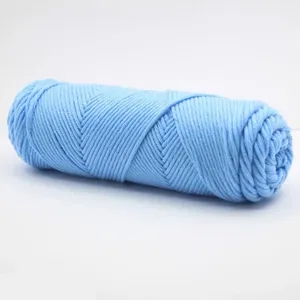 タフティングガンラグ織り編み物用アクリル糸8プライベビーミルク綿糸400g工場供給