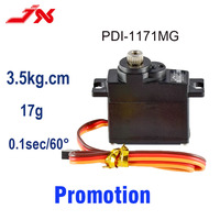 Servomoteur numérique micro JX PDI-1171MG 17g avec engrenages métalliques et plastiques pour avion RC, hélicoptère, bateau, jouet, pièces de rechange