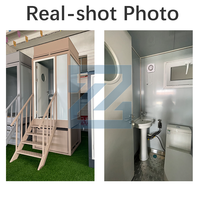 Unité de toilettes et de douche modulaire extérieure, portable, moderne et écologique pour sanitaires préfabriqués hors site