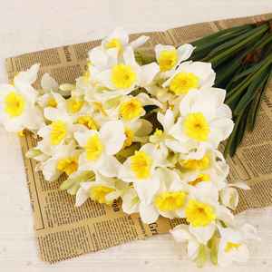 Yapay çiçek nersus 2 dalları el yaprakları ile bağlı, ev yemek masası çiçek düzenleme dekorasyon nerdiçiçek - Product Image 5