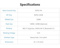 Module ESP32-P4, Architecture double puce ESP32-P4 et ESP32-C6, prend en charge le Wi-Fi 2,4 GHz, module sans fil BT5.3