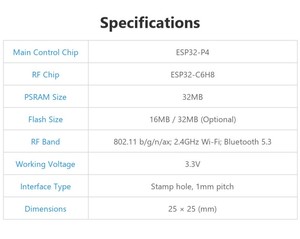 Module ESP32-P4, Architecture double puce ESP32-P4 et ESP32-C6, prend en charge le Wi-Fi 2,4 GHz, module sans fil BT5.3 - Product Image 5