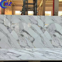 Panneau mural en PVC effet marbre brillant, résistant aux rayures et au feu, alternative au carrelage, pour découpe et moulage de luxe