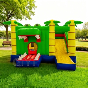 Château gonflable avec toboggan, château gonflable pour sauter, toboggan combiné, château gonflable avec souffleur - Product Image 2