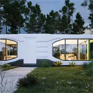 บ้านสำเร็จรูปเคลื่อนที่ 2 ห้องนอน บ้านคอนเทนเนอร์เหล็กทรงแคปซูลอวกาศ พร้อมห้องครัวและห้องน้ำ ขนาด 5800*2480*2200 มม. - Product Image 4