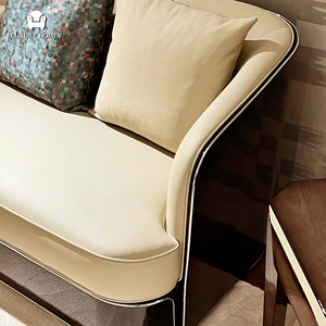 <span class=keywords><strong>Fauteuil</strong></span> en cuir organique italien moderne, placage de bois massif, forme fluide, sièges VIP pour salon - Product Image 6