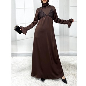 New style fashionable long dress, long <strong>robe</strong>, patchwork, flowing, bowknot, Muslim costume
