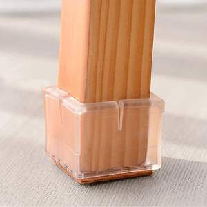 Atacado Móveis Silicone Proteção Capa Redonda Praça Transparência Elastic Silicone Cadeira Leg Floor Protetores - Product Image 1