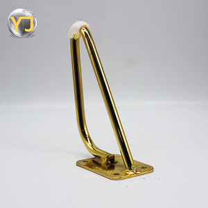 Yijun Furniture Leg Gold Brushed Metal Heavy Duty Modern Minimalist Coffee Table <b>Sofa</b> <b>Support</b> Hardware Accessory - Product Image 2