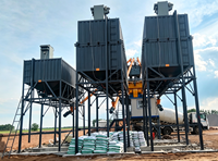 Harga Pabrik Hongxing 50m & 35m Mobile Concrete Batching Plant dengan Pompa & Lini Produksi Motor untuk Dijual