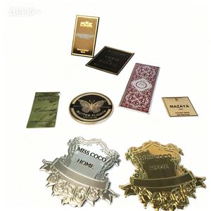 2025 Custom Metal Brand 3d Logo Transcripts Sticker Label Engraved <b>Gold</b> Selfadhesive Metal Label Sticker Perfume Matel Label - Product Image 4